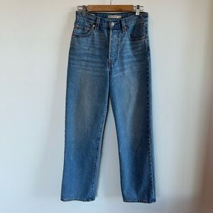 Levi’s Ribcage Straight Ankle 26 Cotton-Lyocell Wide Leg Jeans